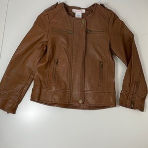 JOE FRESH Faux leather jacket, girls size 4-5